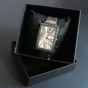 Womens Vanity Fair Quartz Gem Wrist Watch